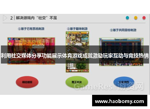 利用社交媒体分享功能展示体育游戏成就激励玩家互动与竞技热情